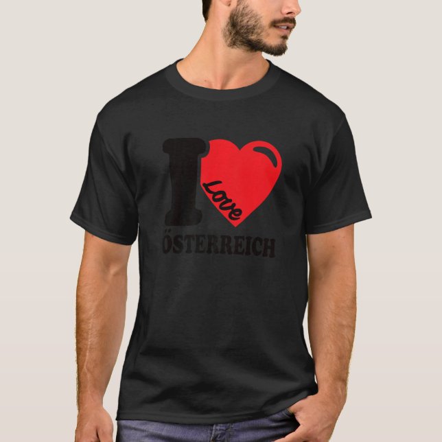 Camiseta I Love Austria Homeland Austrian Flag (Frente)