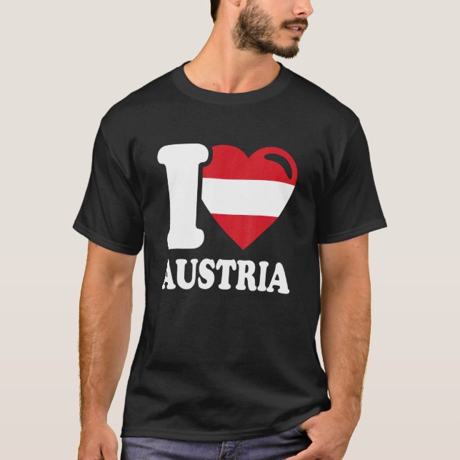Camiseta I Love Austria Homeland Austrian Flag 7 (Frente)