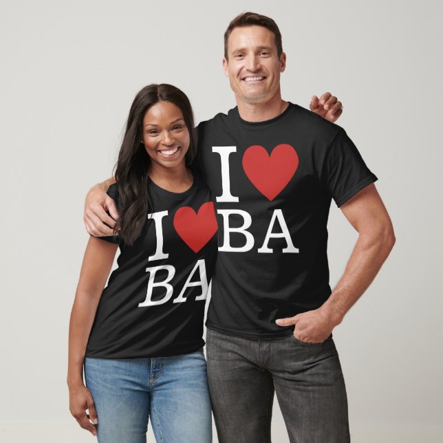 Camiseta I ❤️ Love BA (Funcionarios de análise de negócios) (Unissex)