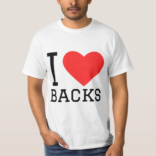 Camiseta I love backs (Frente)