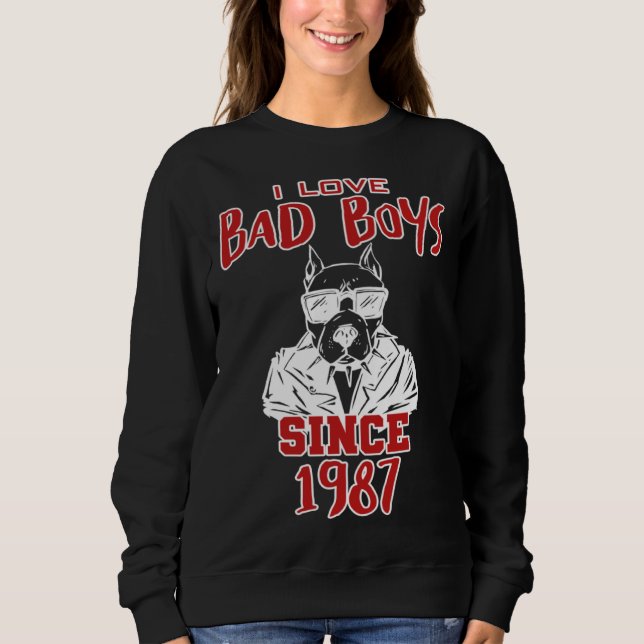 Camiseta I love bad boys since 1987 (Frente)