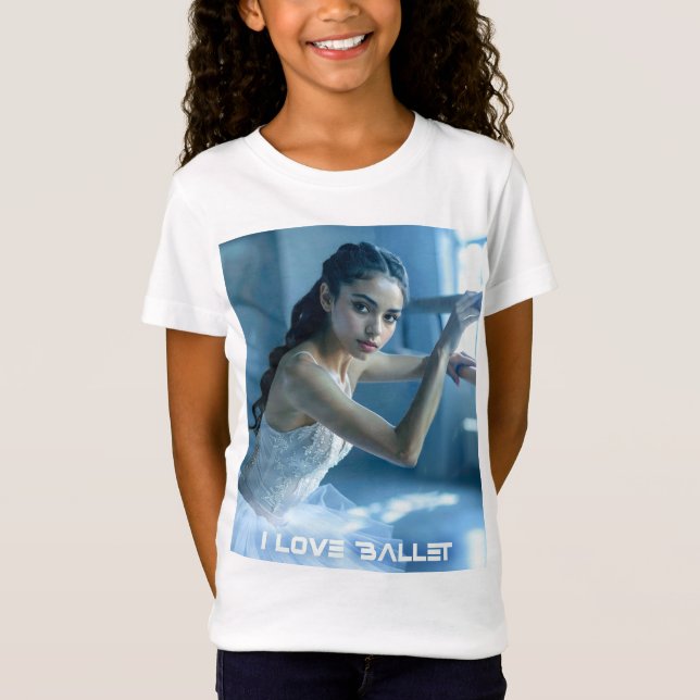 CAMISETA I LOVE BALLET - BALLET & DANCE (Frente)
