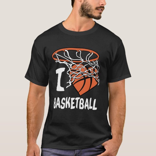 Camiseta I Love Basketball  Girl & Boys Youth Basketball Ho (Frente)