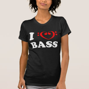Camiseta I Love Bass (Bass Clef)