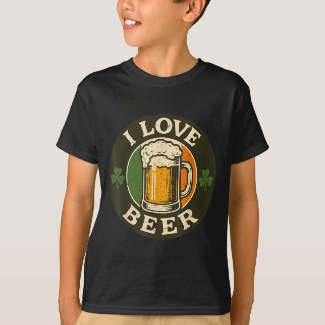 Camiseta I Love Beer St Patrick Day Drinking Irieam Ireland (Frente)
