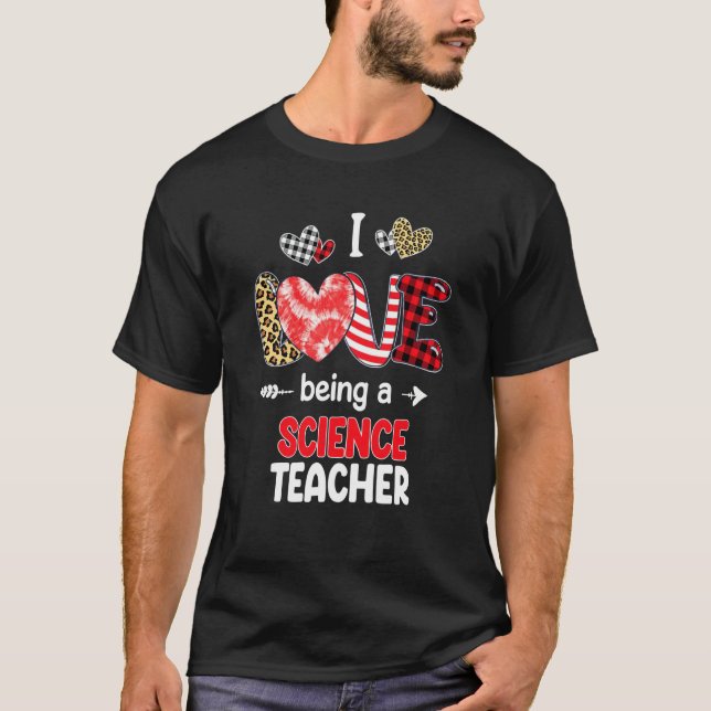Camiseta I Love Being A Science Teacher Valentines School V (Frente)