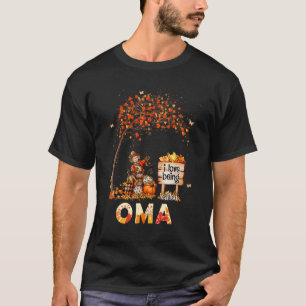 Camiseta I Love Being Called Oma Farmer Fall Leaves Autumn 
