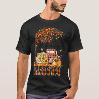 Camiseta I Love Being Nana Pumpkin Truck Autumn Fall Thanks