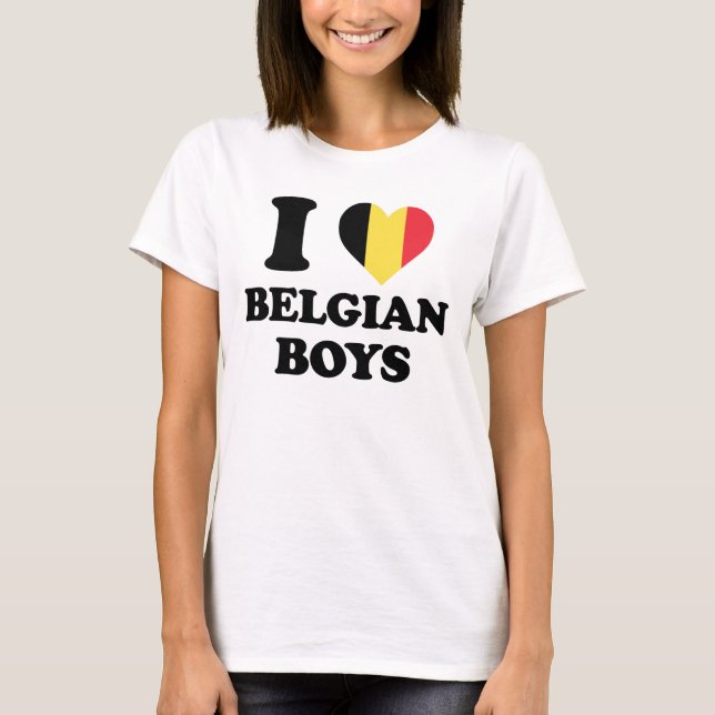 Camiseta I love Belgian Boys (Frente)