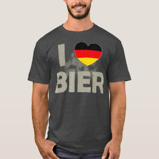 Camiseta I Love Bier Beer Germany Deutschland Flag