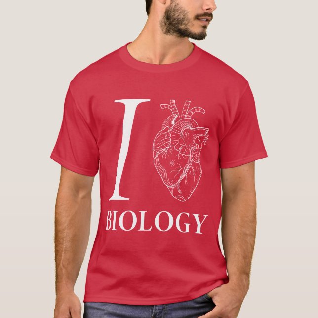 Camiseta I Love Biology I Heart Biology Funny Science frien (Frente)