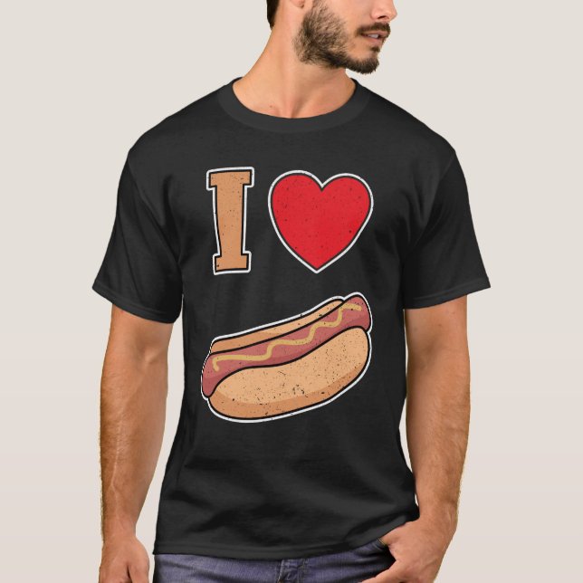 Camiseta I love bockwurst with mustard (Frente)