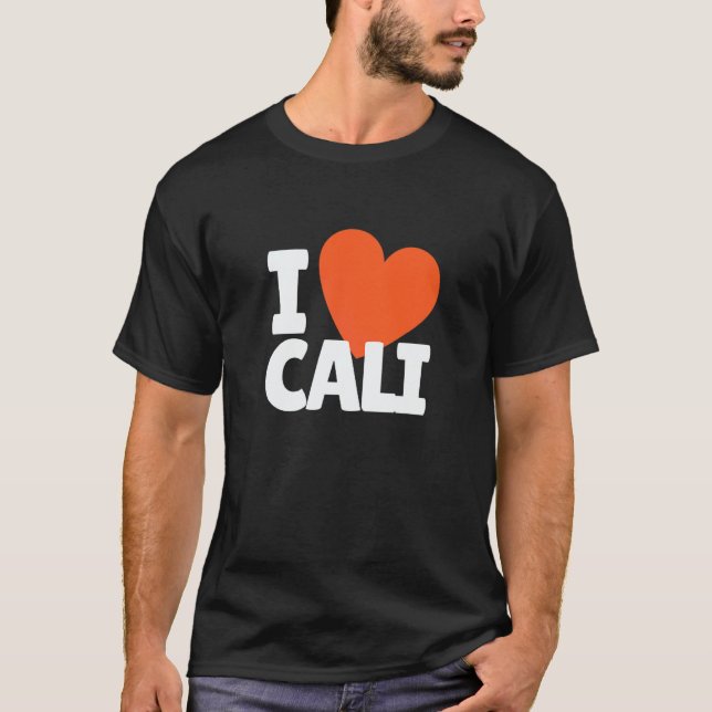 Camiseta I Love Cali Heart Cali (Frente)