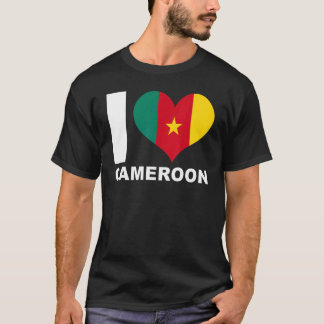 Camiseta I Love Cameroon Heart Flag Cameroon 1
