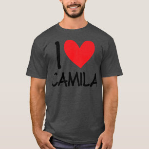 Camiseta I Love Camila Name Personalized Girl Woman Bff Fri