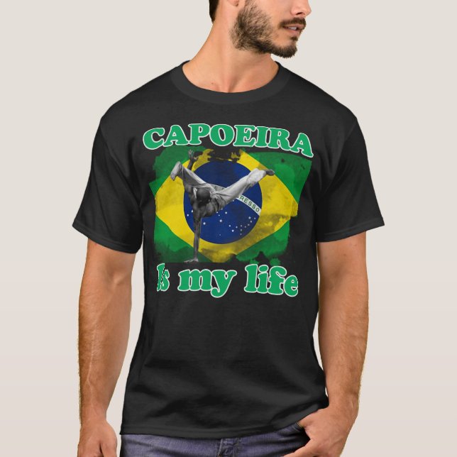 Camiseta I love capoeira. (Frente)