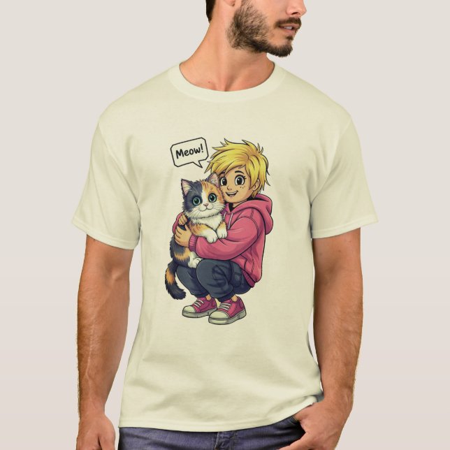 Camiseta I love cat (Frente)