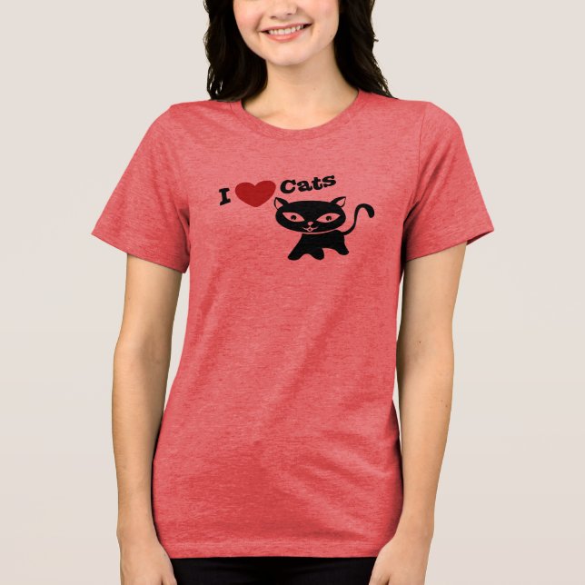 Camiseta I Love Cat (Frente)