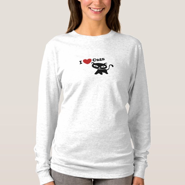 Camiseta I Love Cat (Frente)
