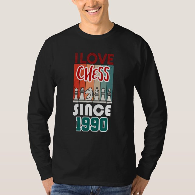 Camiseta I love chess since 1990 (Frente)