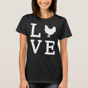 Camiseta I Love Chickens Animal Pet Farmer Tee