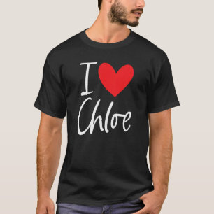 Camiseta I Love Chloe Name Personalized Girl Woman Bff Frie