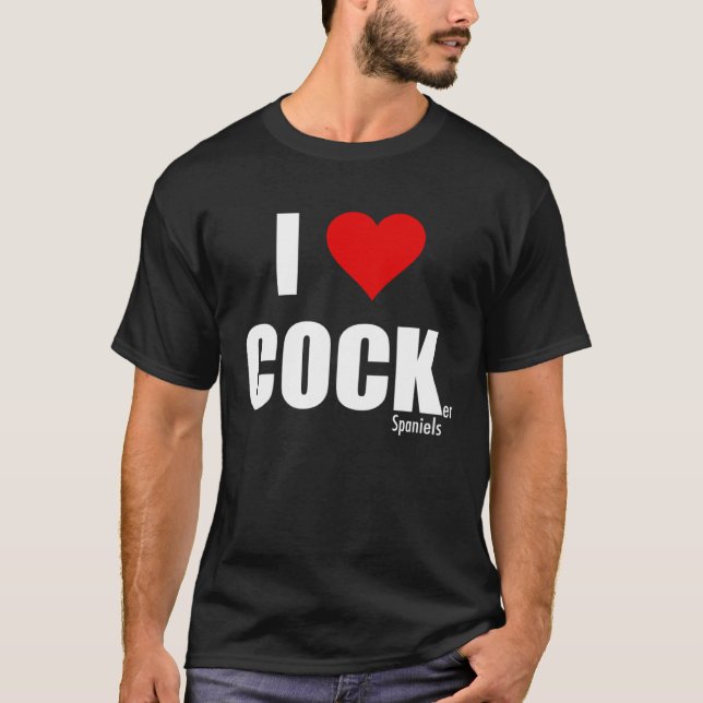 Camiseta I Love Cocker Spaniels (Frente)