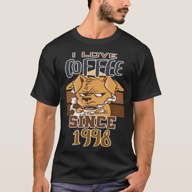 Camiseta I love coffee since 1998 (Frente)