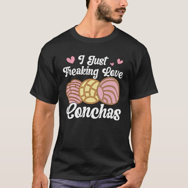 Camiseta I Love Conchas Pan Dulce Latina Mexican Mujer Conc (Frente)