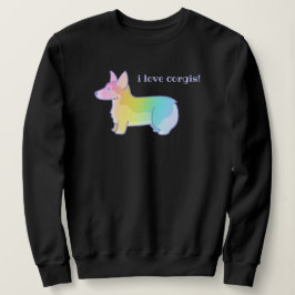 Camiseta "I Love Corgis" Rainbow Corgi Sweatshirt