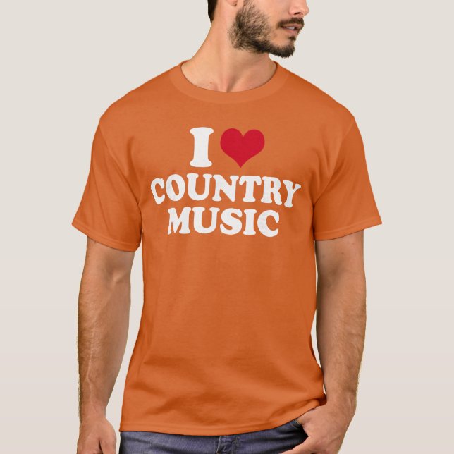 Camiseta I Love Country Music boy family (Frente)