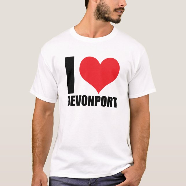 Camiseta I love Devonport (Frente)