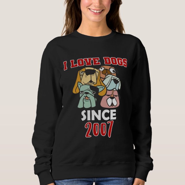 Camiseta I love dogs since 2007 (Frente)