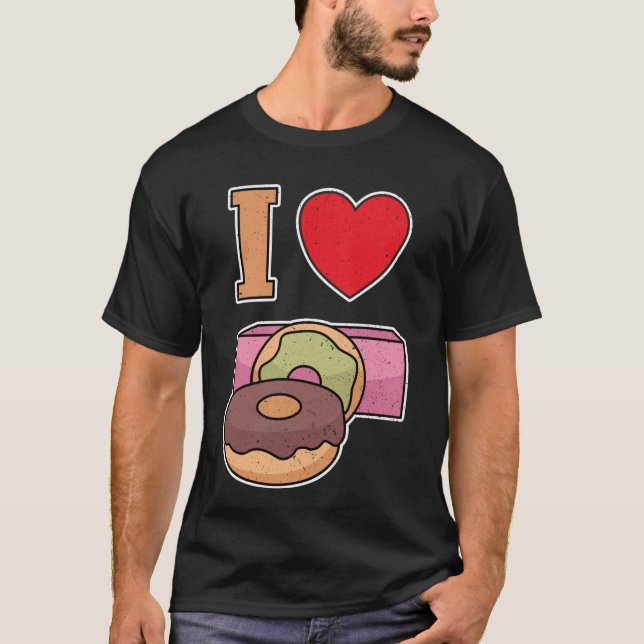 Camiseta I love donuts (Frente)