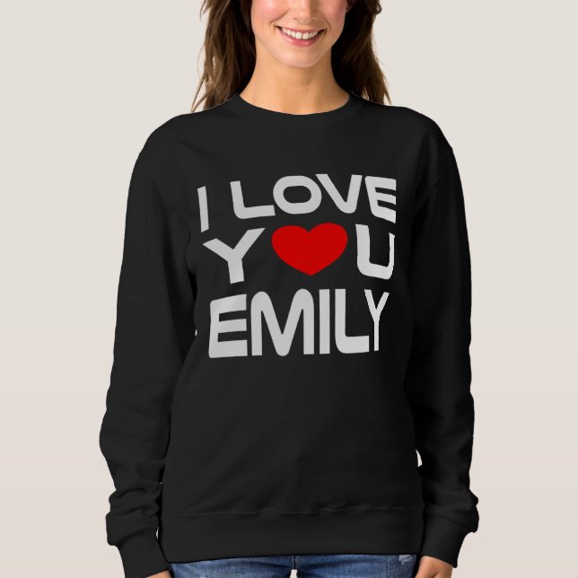 Camiseta I Love Emily Red Heart to say Honey I love you (Frente)