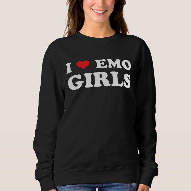 Camiseta I Love Emo Girls Goth Scene Kid Emo Fashion Alt Em (Frente)