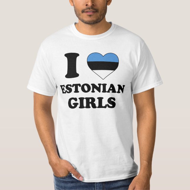 Camiseta I love Estonian Girls (Frente)