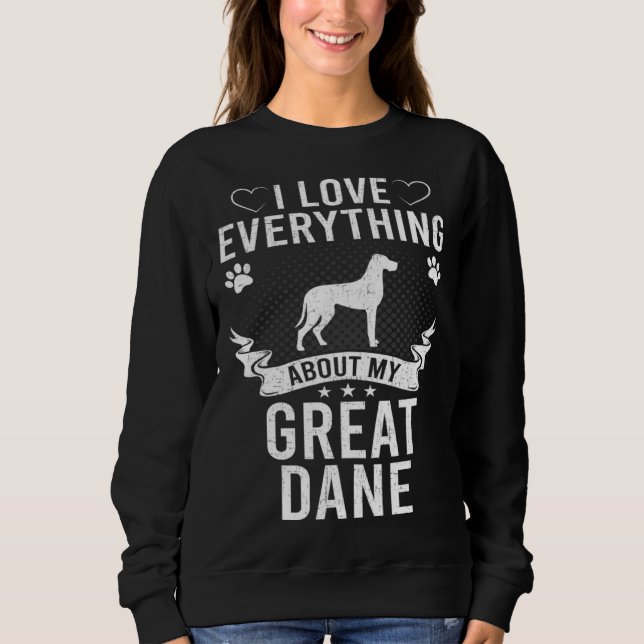 Camiseta I Love Everything About My Great Dane Dog (Frente)