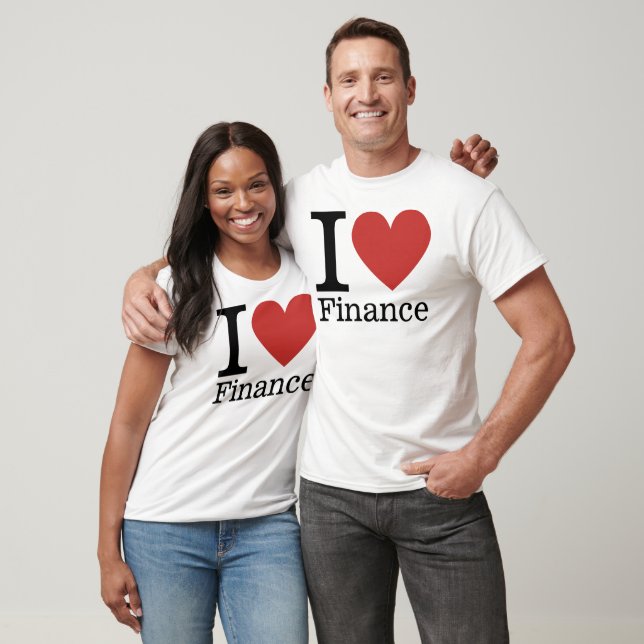 Camiseta I ❤️ Love Finance (Para Funcionários) PERSONALIZÁV (Unissex)