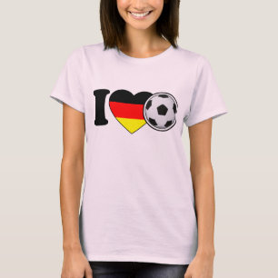 Camiseta "I Love Fußball" Damen-Shirt Alemanha Alemanha