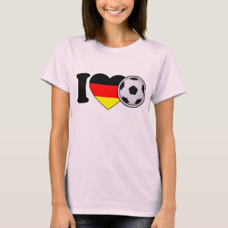 Camiseta "I Love Fußball" Damen-Shirt Alemanha Alemanha