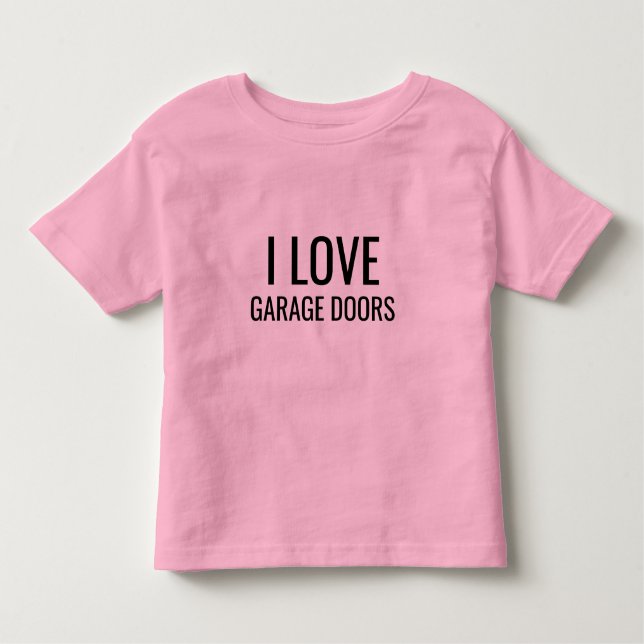 Camiseta I Love Garage Doors Funny Christmas Gift Pink (Frente)