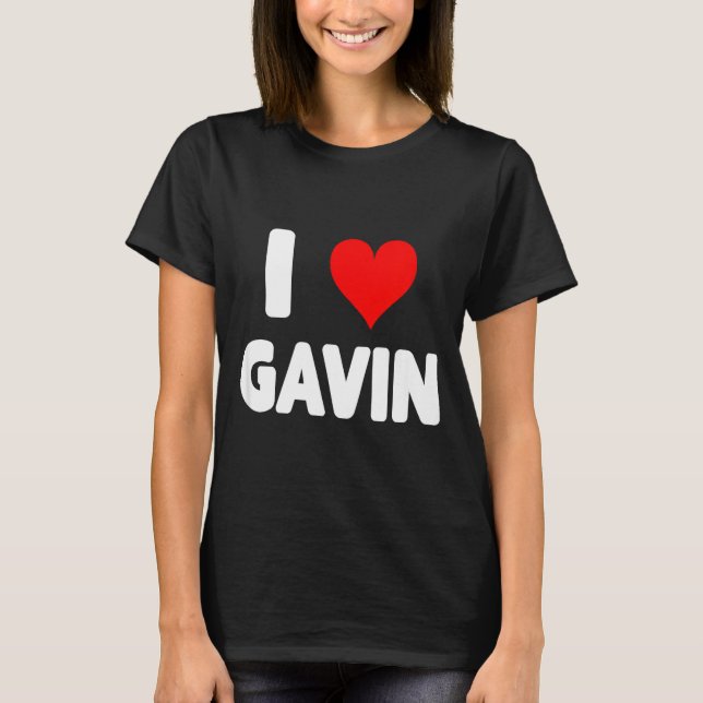 Camiseta I Love Gavin - Heart  (Frente)