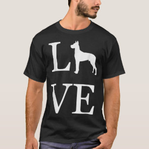 Camiseta I Love Great Dane Dog Lover White Graphic Design P