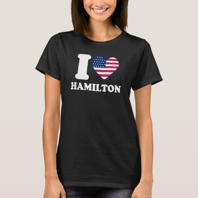 Camiseta I love Hamilton I heart Hamilton (Frente)
