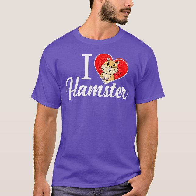 Camiseta I Love Hamster D001-0094A (Frente)