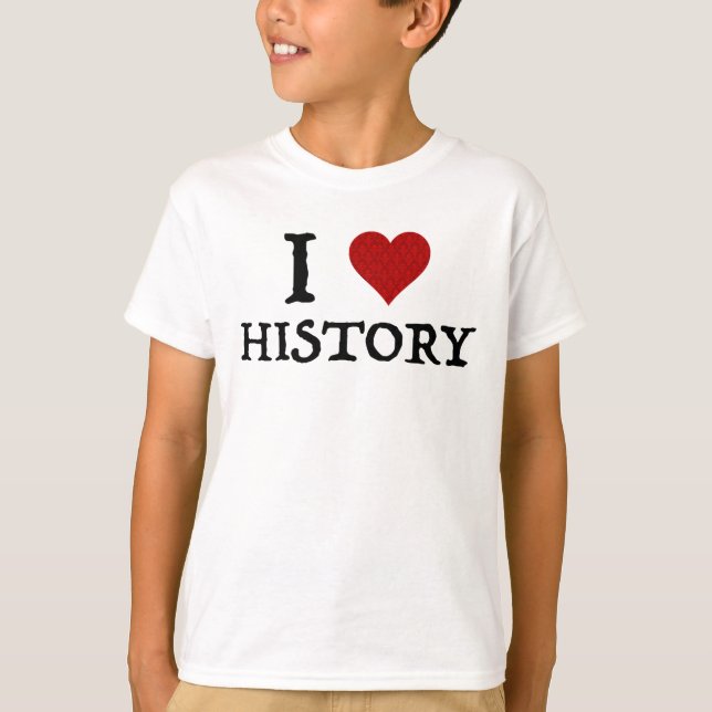 Camiseta I Love (Heart) History (Frente)