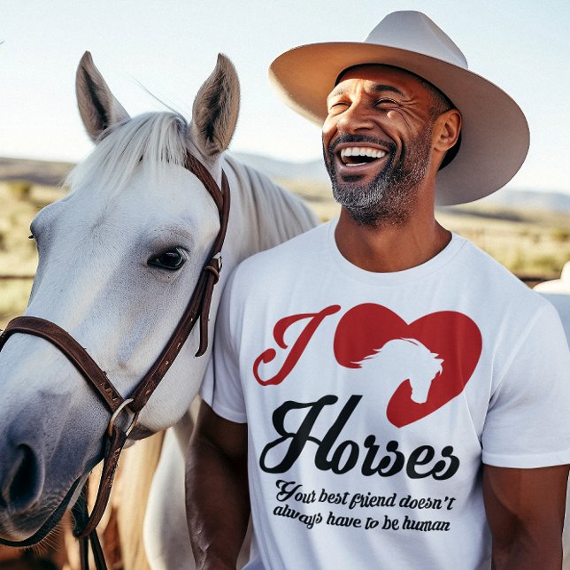 Camiseta I Love/Heart Horses (Criador carregado)