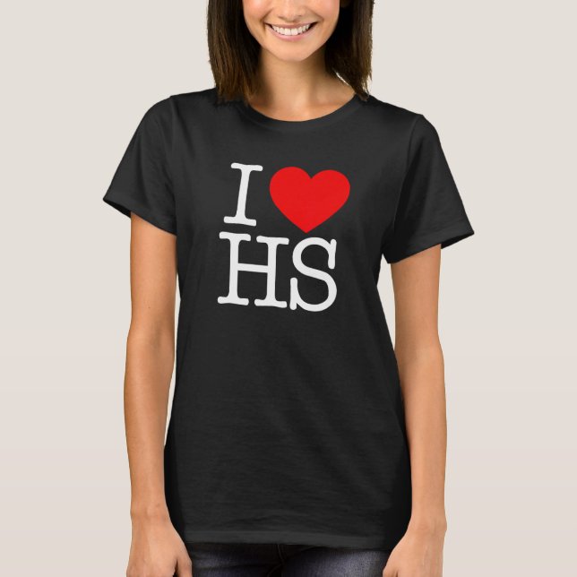 Camiseta I Love (Heart) HS (Frente)