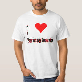 Camiseta I Love (Heart) Pensilvânia